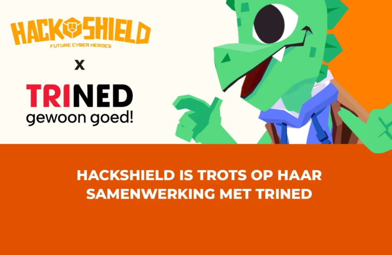 HackShield is trots op haar samenwerking met TriNed afbeelding van met logo's en een geanimeerde groene draak