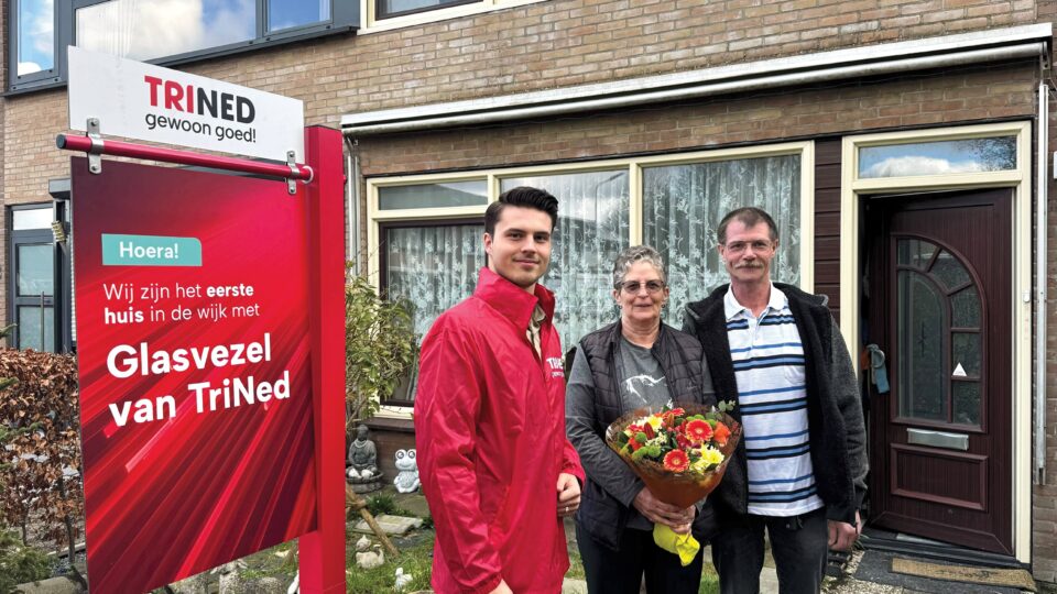 TriNed in Zeeuws-Vlaanderen. Hoera! Wij zijn het eerste huis in de wijk met Glasvezel van TriNed