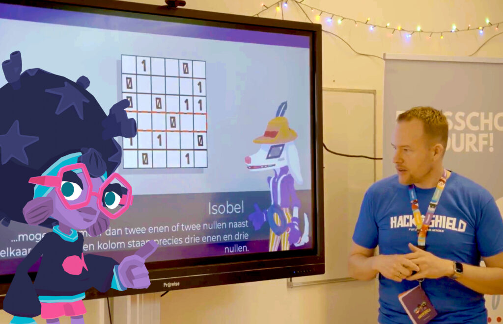 Gastles HackShield afbeelding in klaslokaal
