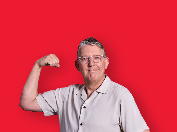 Afbeelding van medewerker als visual voor de TriNed Blijmaker-klanten
