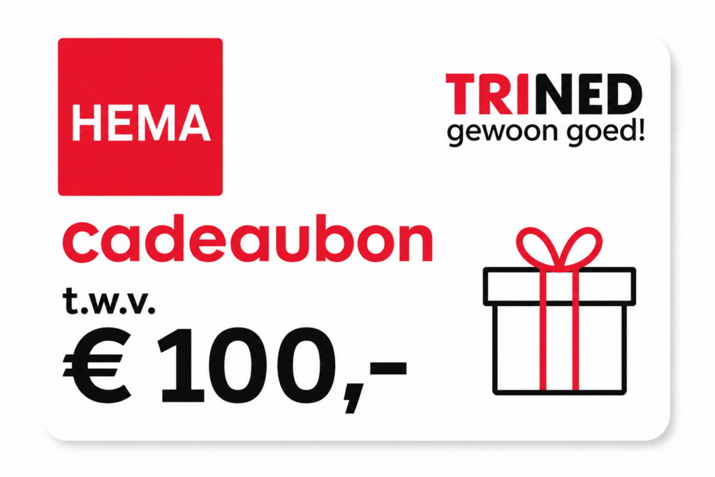 TriNed Blijmaker cadeaubon HEMA 'Back To School' t.w.v. € 100,-